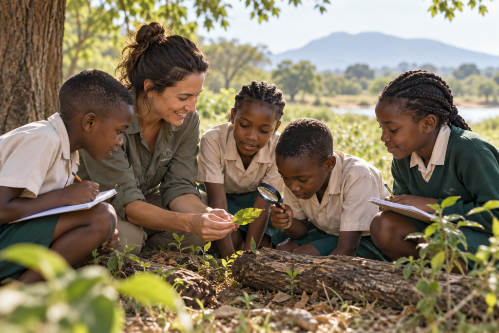 Teaching them to help improve the world around them